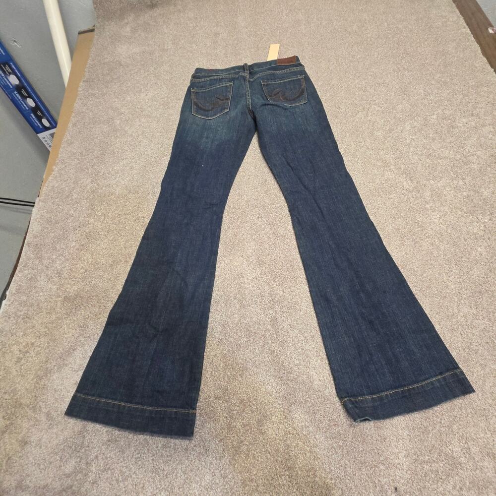 y2k 2000s indie sleaze grunge Express Flare jean sz 0R Low Rise dark wash indigo